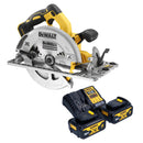 DeWalt DCS 572 M2 Akku Handkreissäge 18 V 184 mm Brushless + 2x Akku 4,0 Ah + Ladegerät