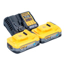 DeWalt DCW 620 H2T Akku Oberfräse 18 V 12 mm Brushless + 2x Powerstack Akku 5,0 Ah + Ladegerät + TSTAK