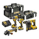 DeWalt DCK 422 P3T Akku Combo Kit 18 V DCD 796 Schlagbohrschrauber + DCF 887 Schlagschrauber + DCG 405 Winkelschleifer + DCH 273 Kombihammer + 3x Akku 5,0 Ah + Ladegerät + 2x TSTAK