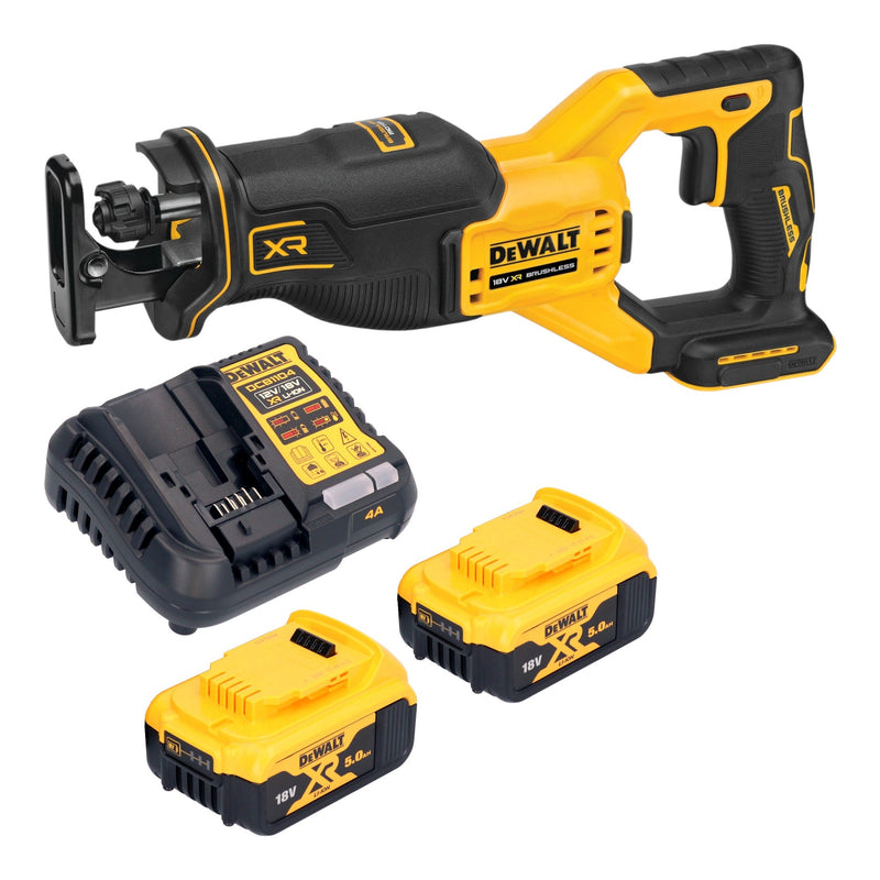 DeWalt DCS 382 P2 Akku Reciprosäge Säbelsäge 18 V Brushless + 2x Akku 5,0 Ah + Ladegerät