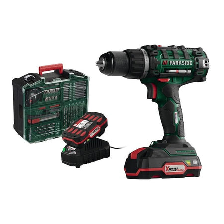 PARKSIDE® 20 V Akku-Bohrmaschine mit 2 Batterien, Ladegerät und Zubehör
